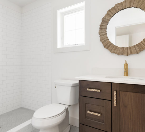 Bathroom with tiled shower