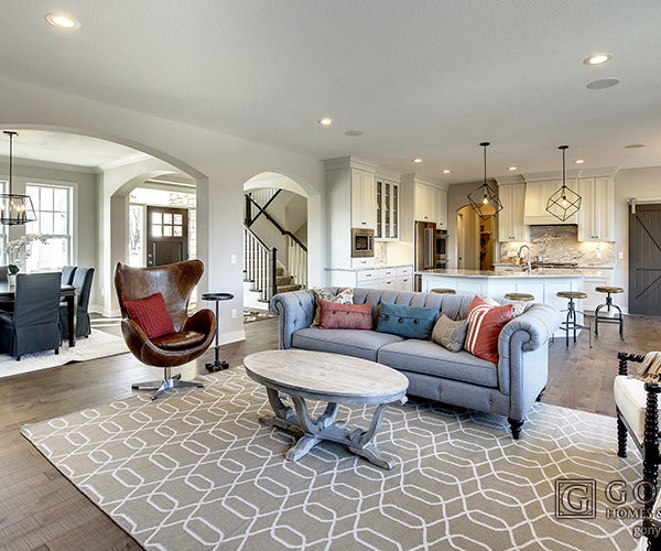 Large neutral grey great room