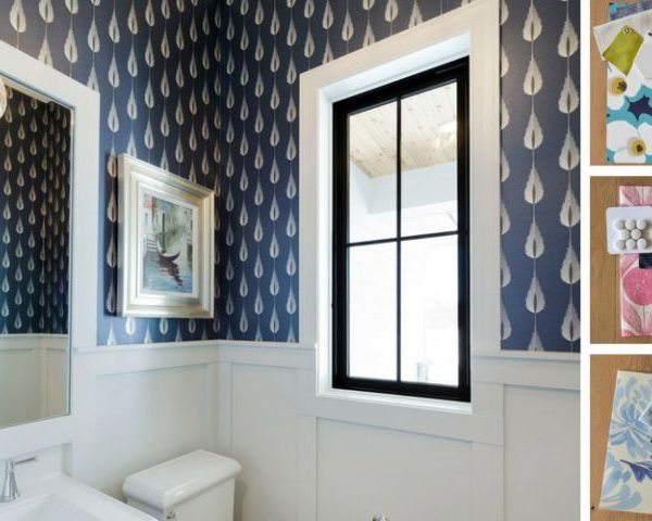 Bold wallpaper in bathroom