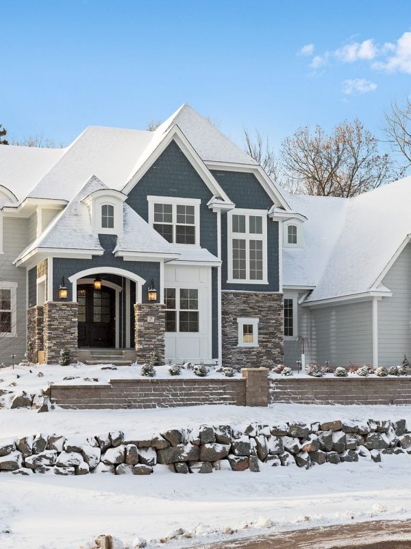 winterized custom home in Minnesota Winter conditions