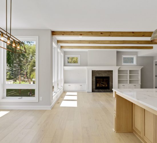 view of dining room and great room