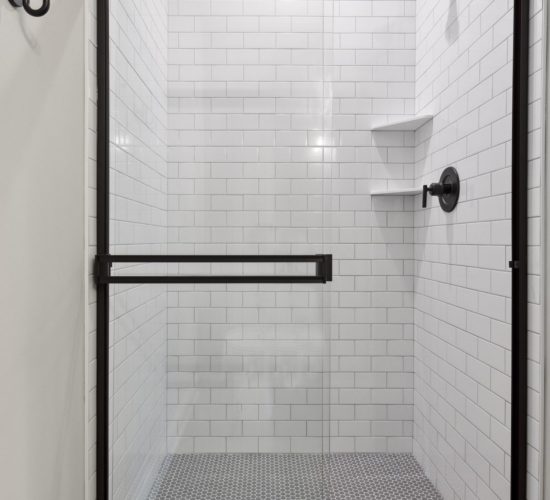 tiled shower