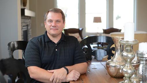 Tony Sonnen at dining room table